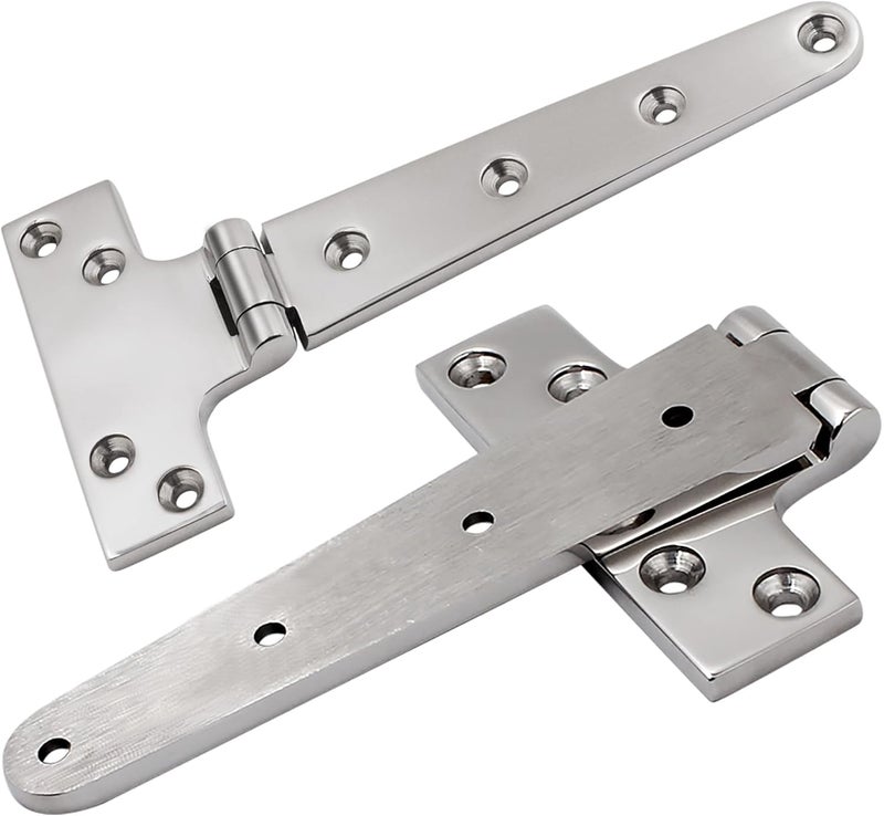 Laorde 316 Stainless Steel T Hinges Marine Grade Heavy Duty Boat Hatch Hinge Casting Cabinet Hardware Door Hinge with Screws - Image 2